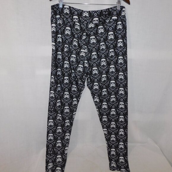 Miss T's Fashion Leggings Womens TC2 size 20 to 26 Black White Storm Troopers - Picture 4 of 5